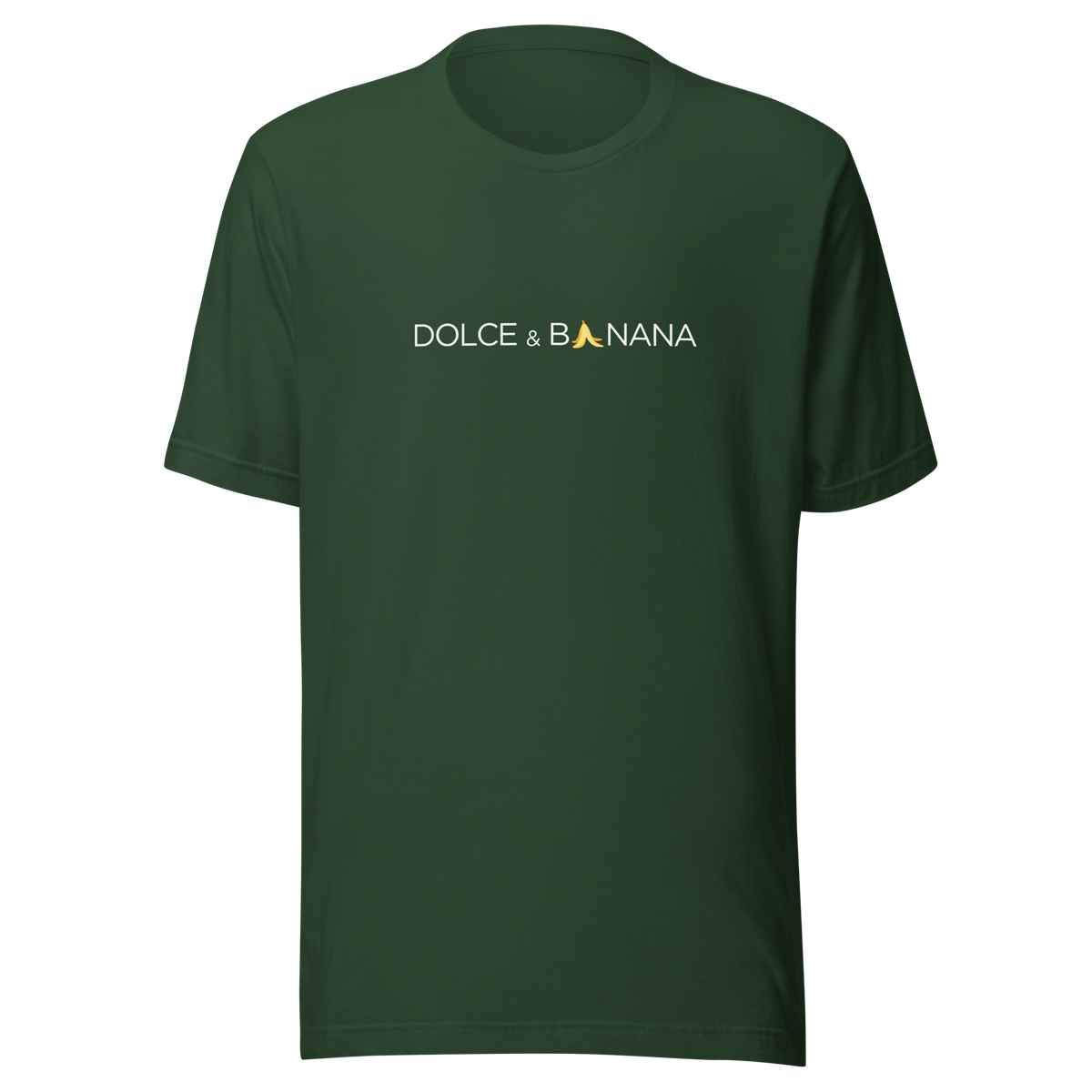 Grünes Unisex T-Shirt mit Dolce & Banana Brustprint