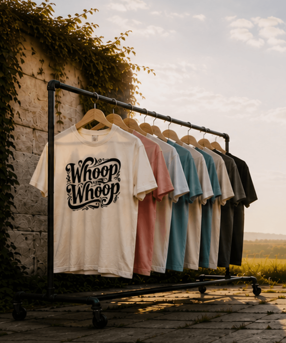 Ein Mann steht lässig an eine Wand gelehnt und trägt ein weißes T-Shirt mit einem "Imagine Peace" Motiv