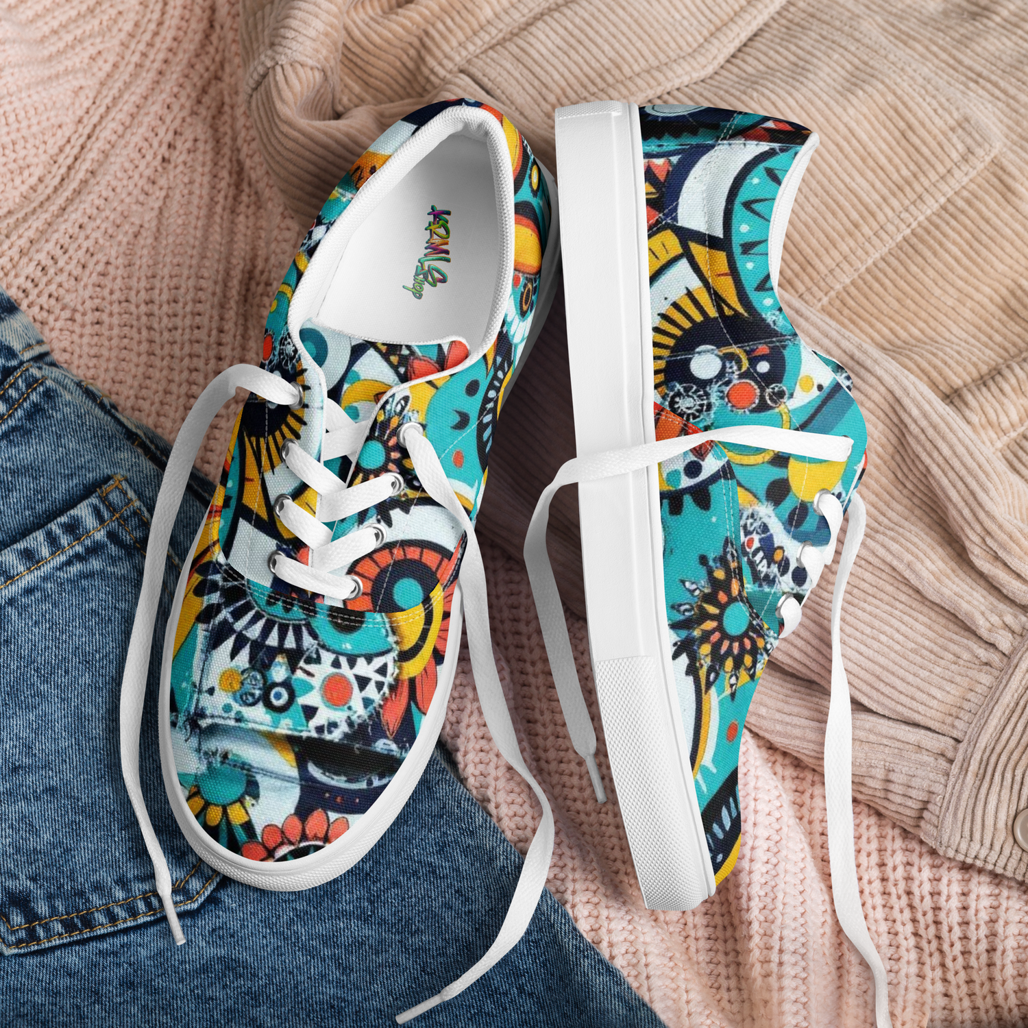 Sneaker Schuhe mit coolem urban print