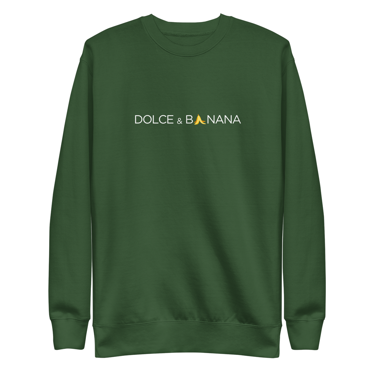 Grüner Unisex Pullover mit Dolce & Banana Brustprint