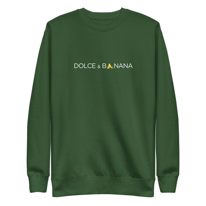 Grüner Unisex Pullover mit Dolce & Banana Brustprint
