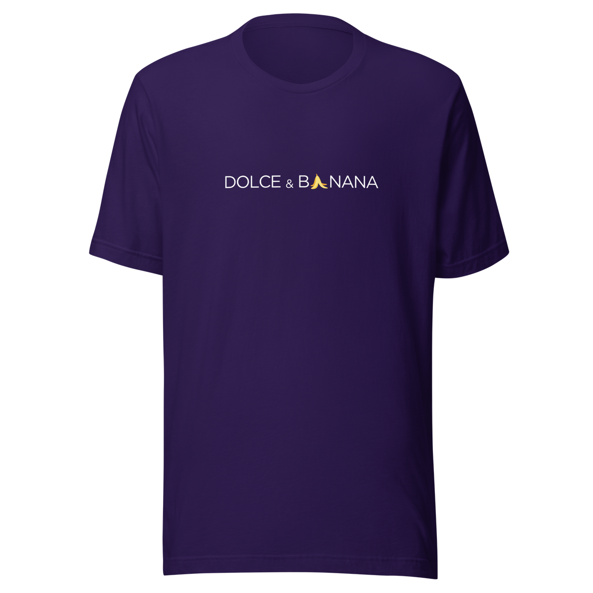 Lila Unisex T-Shirt mit Dolce & Banana Brustprint