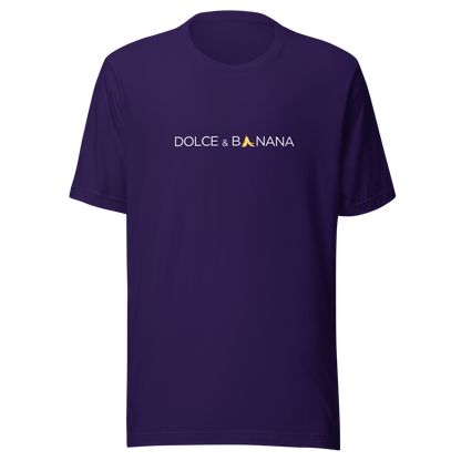 Lila Unisex T-Shirt mit Dolce & Banana Brustprint