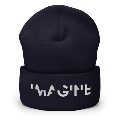 Navy Beanie mit weißem IMAGINE Schriftzug