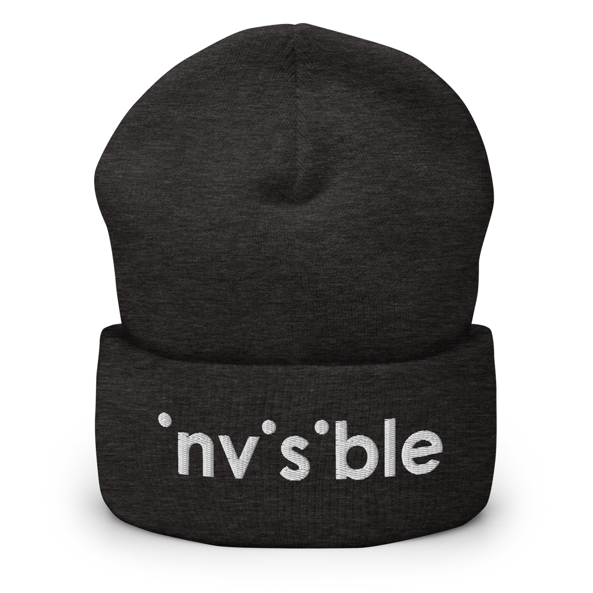 Dunkelgraues Beanie mit invisible Schriftzug