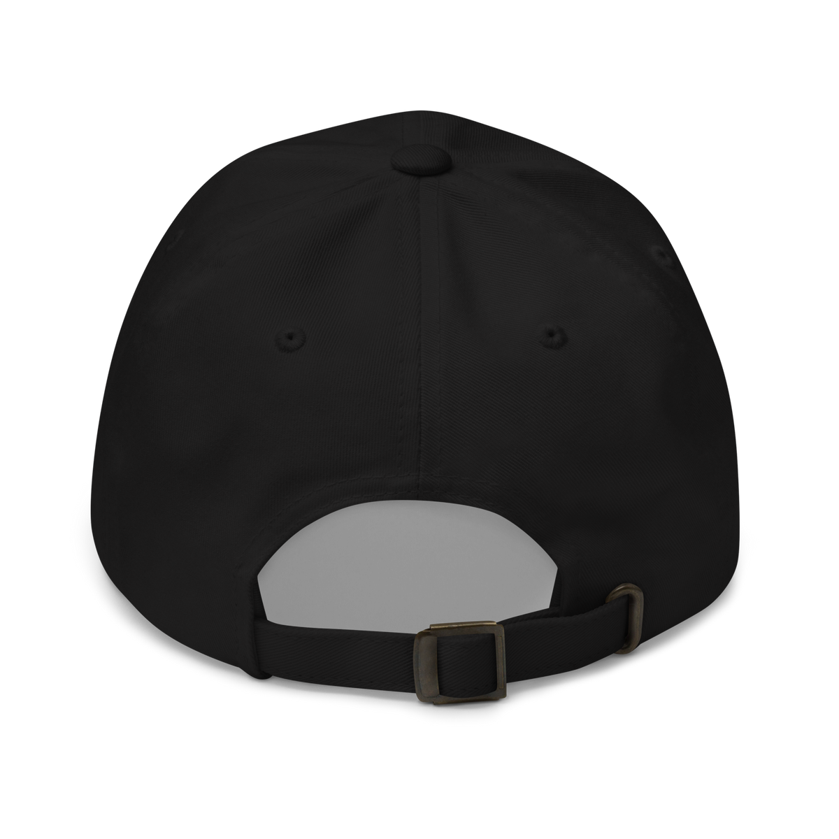 Schwarzes Cap von hinten mit antiker Schnalle