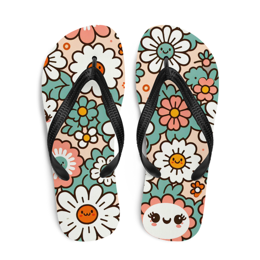Flip-Flops mit buntem Blumenmuster